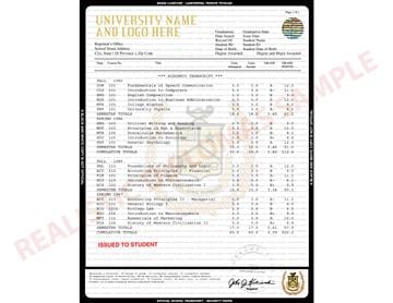 Buy Replacement and Novelty Fake College & University Transcripts